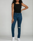 Bluberry Denim Zipper-Fly Slim Leg Amanda