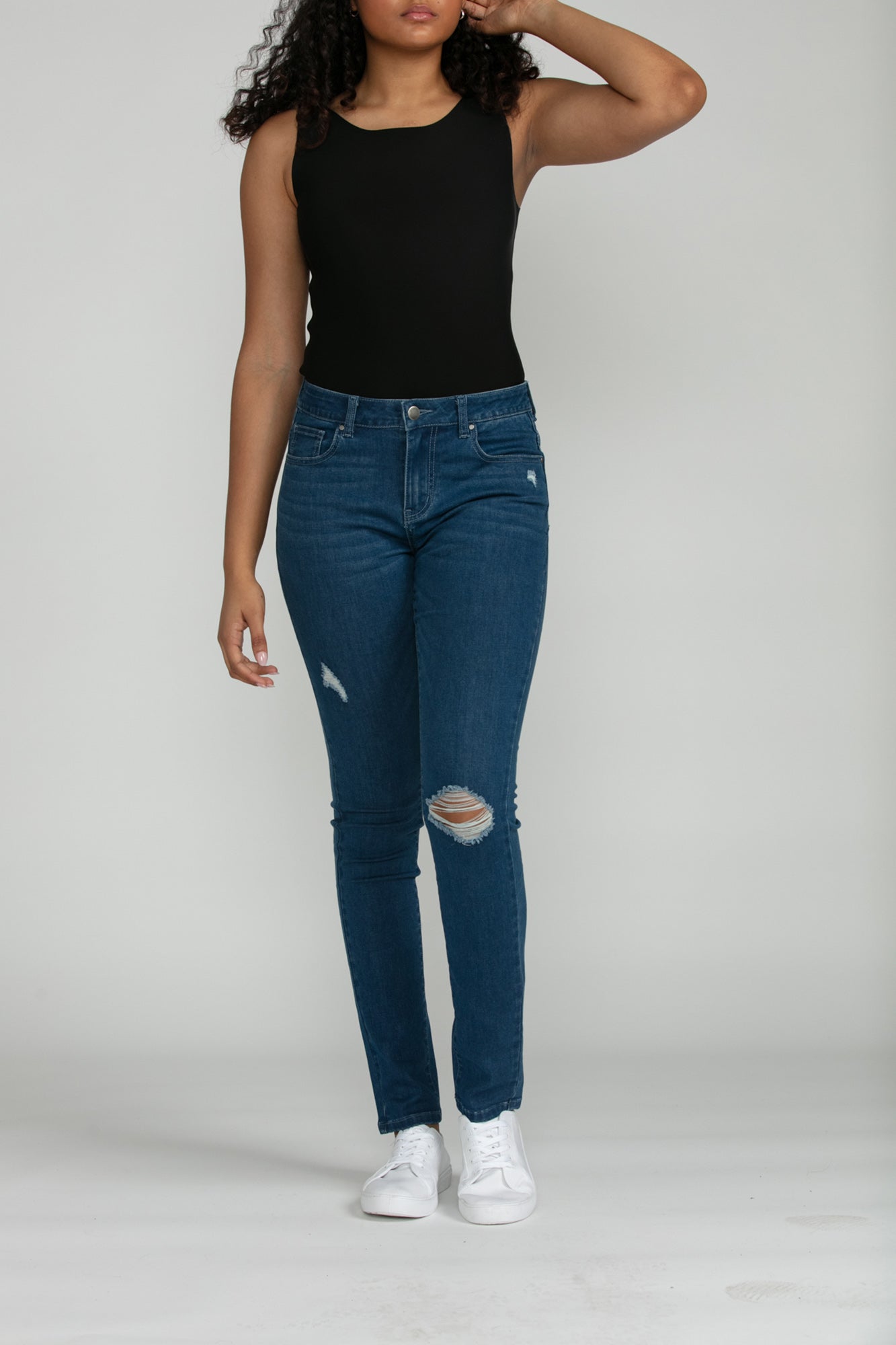 Bluberry Denim Zipper-Fly Straight Leg Amira