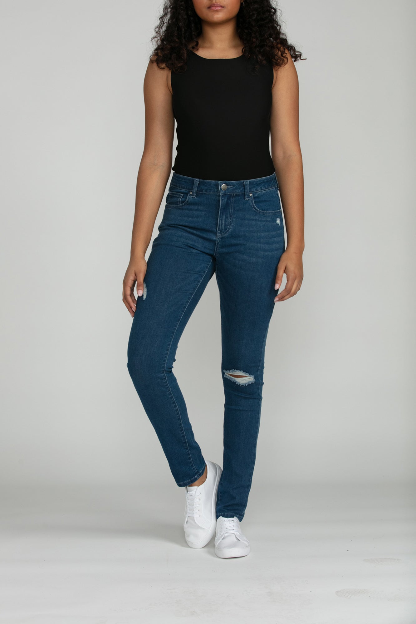 Bluberry Denim Zipper-Fly Straight Leg Amira