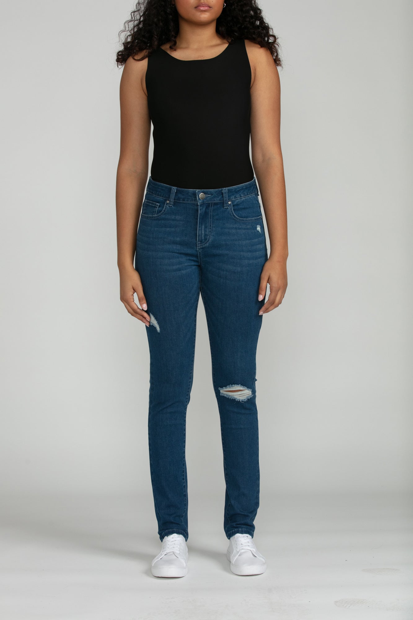 Bluberry Denim Zipper-Fly Straight Leg Amira