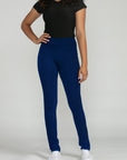 Bluberry Denim Elastic Waistband Slim Leg Dark Navy Romy