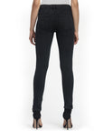 Bluberry Denim Zipper-Fly Slim leg Black Rinse Wash