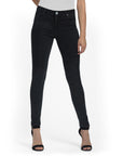 Bluberry Denim Zipper-Fly Slim leg Black Rinse Wash