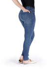 Bluberry Denim Zipper-Fly Ankle Length Medium Wash