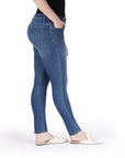Bluberry Denim Zipper-Fly Ankle Length Medium Wash